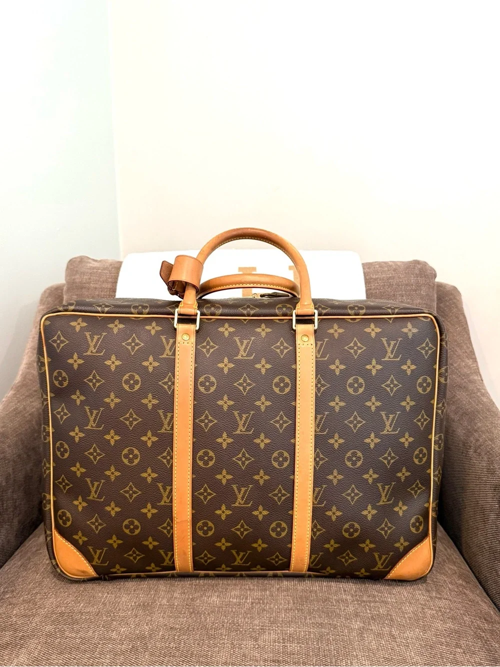 Authentic Louis Vuitton Sirius 45 travel bag M41408 brown monogram LV unisex